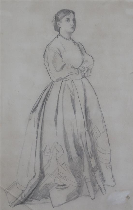 Valentine Cameron Prinsep RA (1838 - 1904) Studies of young women, taken from an album of drawings that was broken up by Colnaghi in 19